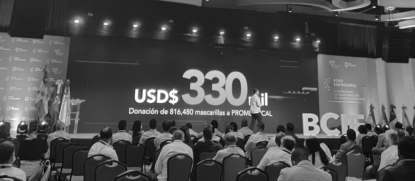 Presentación en pantalla del BCIE: donación de USD$330 mil